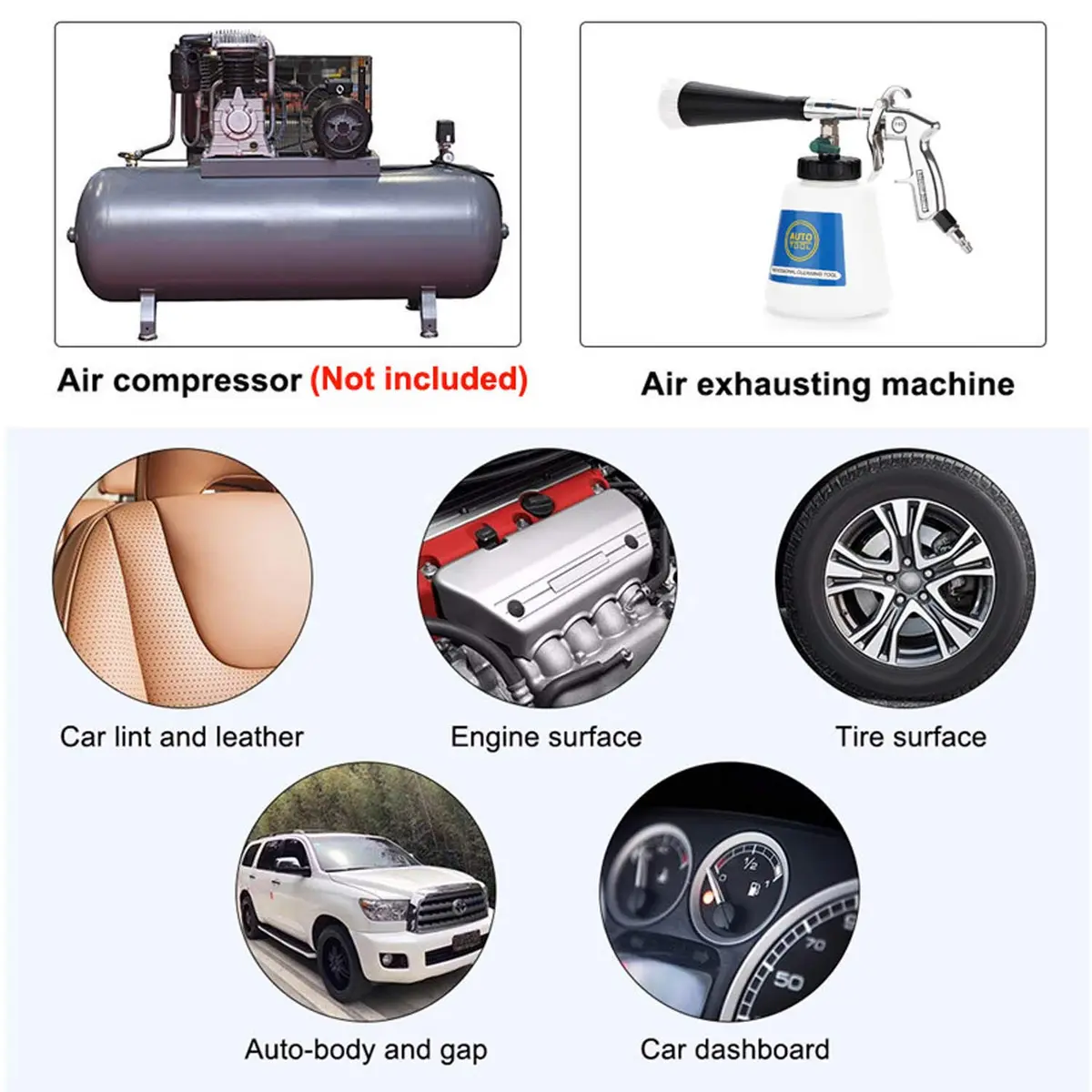 CPROSP High Pressure Turbo Car Cleaning Gun | Tornado Car Wash Applicator for Exterior & Interior - view 3