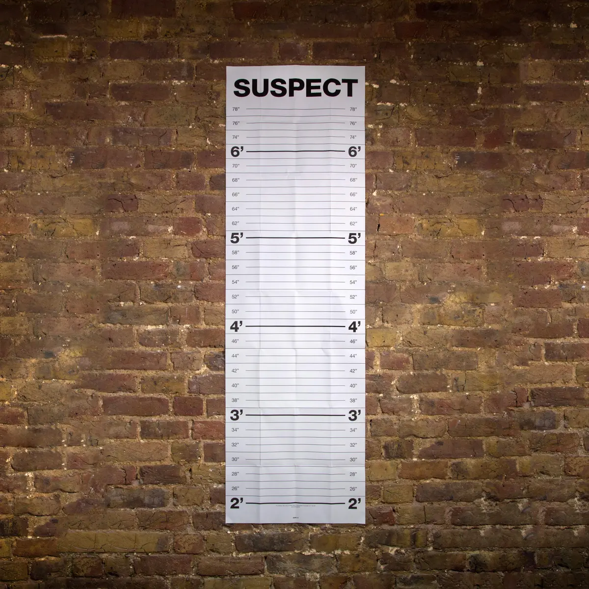 Suck UK Mugshot Height Chart & Party Props Poster with 10 Number Cards | 24 inch (61 cm) Vertical Poster - view 6