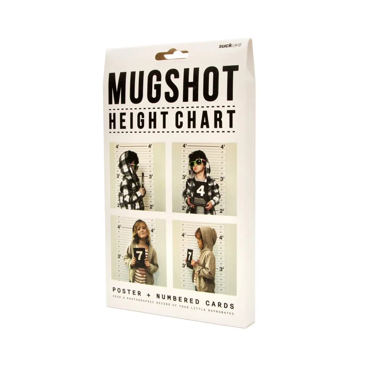 Suck UK Mugshot Height Chart & Party Props Poster with 10 Number Cards | 24 inch (61 cm) Vertical Poster - view 3