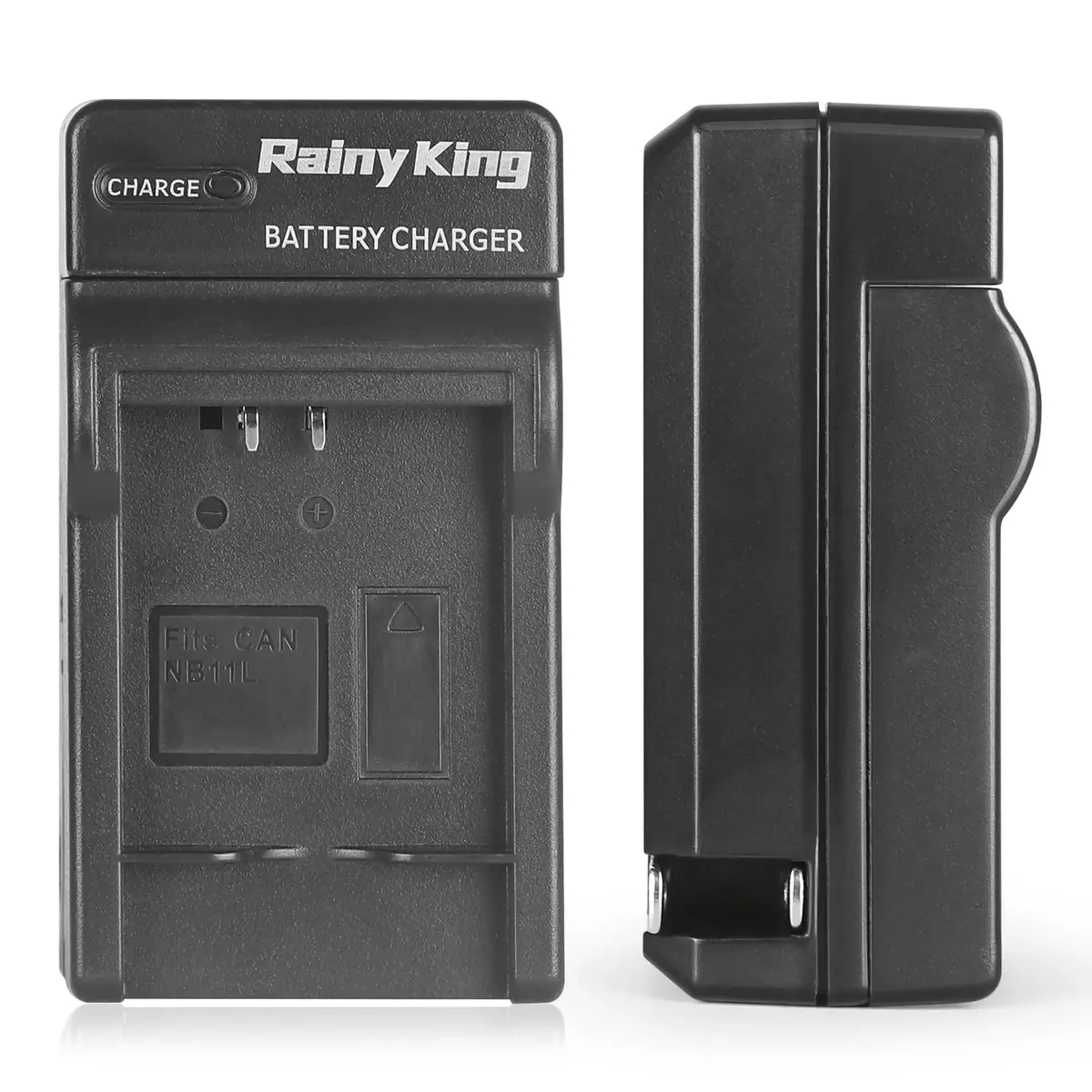 Rainy King NB-11L Battery Charger for Canon PowerShot ELPH 110 HS, 130 HS, 340 HS, 350 HS, A2300, SX400 is, A2400 is, A2500, A3500 is, A4000 is, IXS 240 HS, IXUS 285 HS | Travel Model, LCD Indicator, CE Certified - view 3