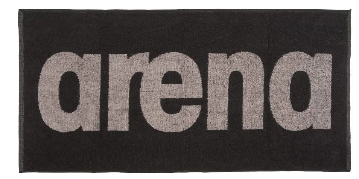 ARENA Gym Soft Towel, Black/Grey | 400g Terry Cotton, Large & Soft for Gym & Deck Use - main product image