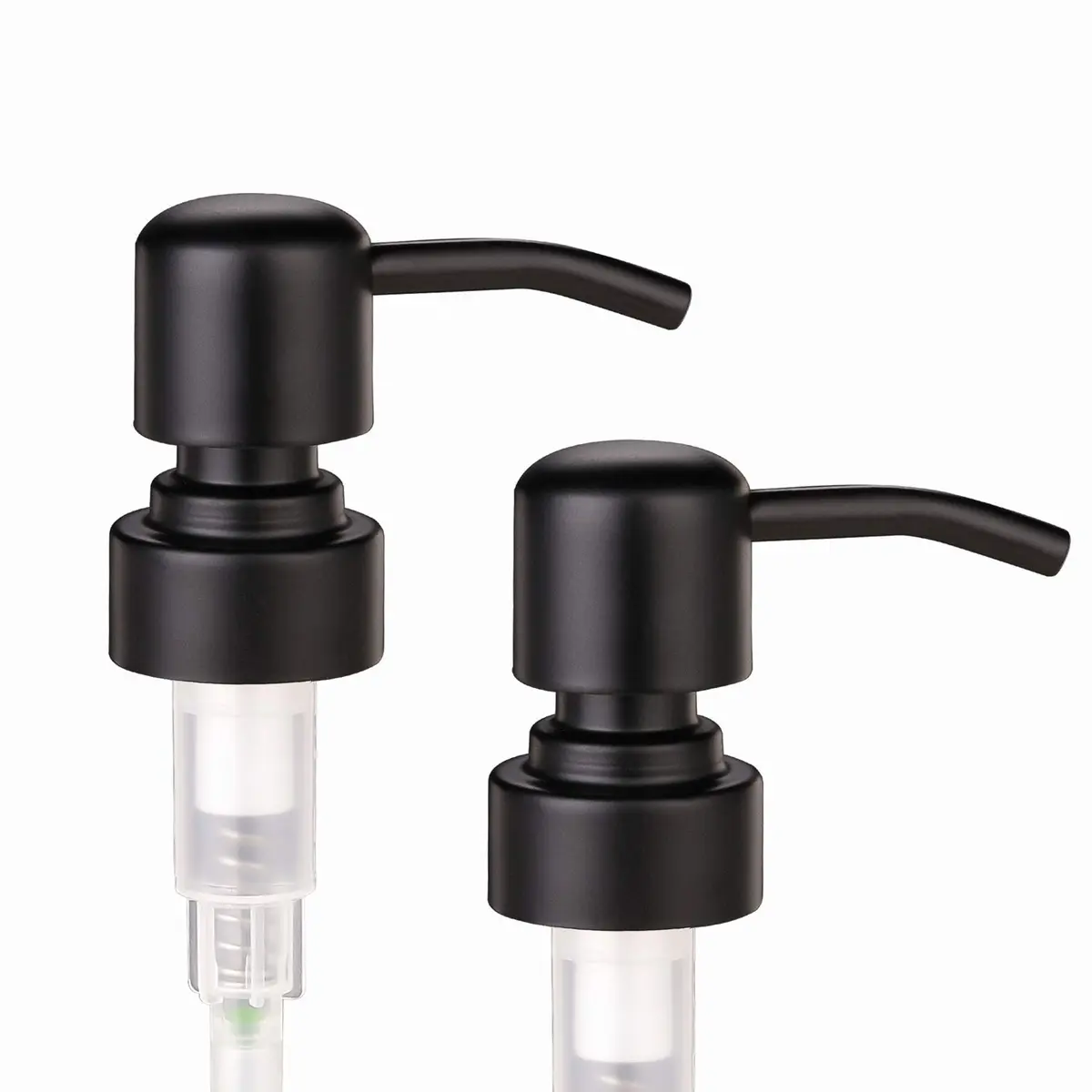 CHBJDAN Amber Glass Soap Dispenser 2 Pack 454ml (16 Oz) | Vintage Style with Matte Black Stainless Steel Pump - view 5