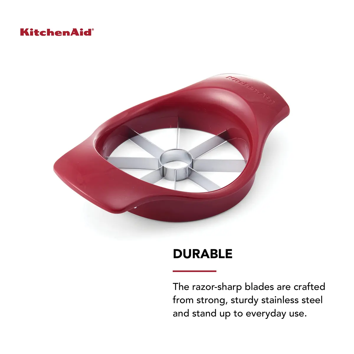 KitchenAid Classic Fruit Slicer Red | Effortless Core & Slice in One Motion - view 3