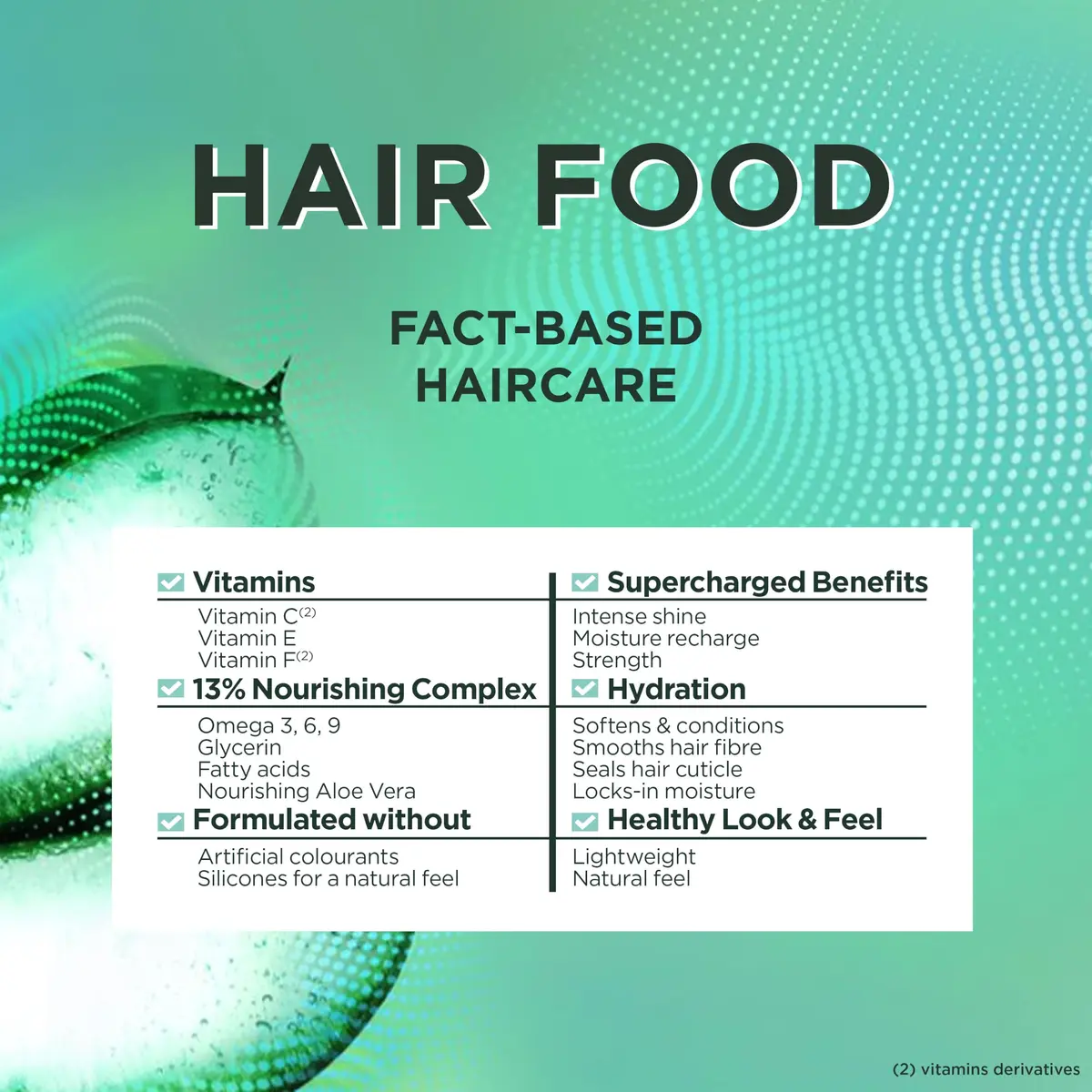 Garnier Aloe Vera+ Hair Food - 100h Moisture Mask 400ml | Deep Hydration for Dry Hair & Scalp - view 7
