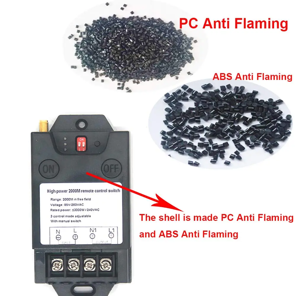 Jiangbao Wireless Remote Control Switch AC 110V 220V Relay Switch Transmitter with 2360m Range | High Power 3000W Industrial Remote Control - view 4