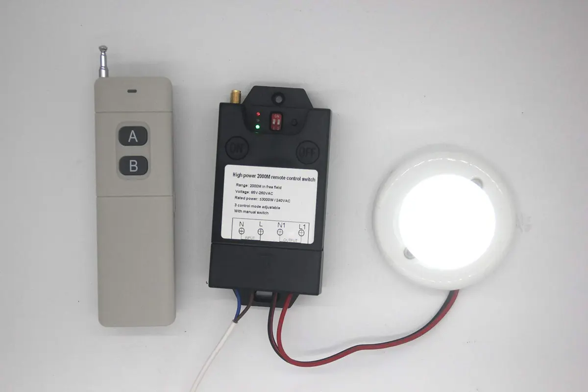Jiangbao Wireless Remote Control Switch AC 110V 220V Relay Switch Transmitter with 2360m Range | High Power 3000W Industrial Remote Control - view 5