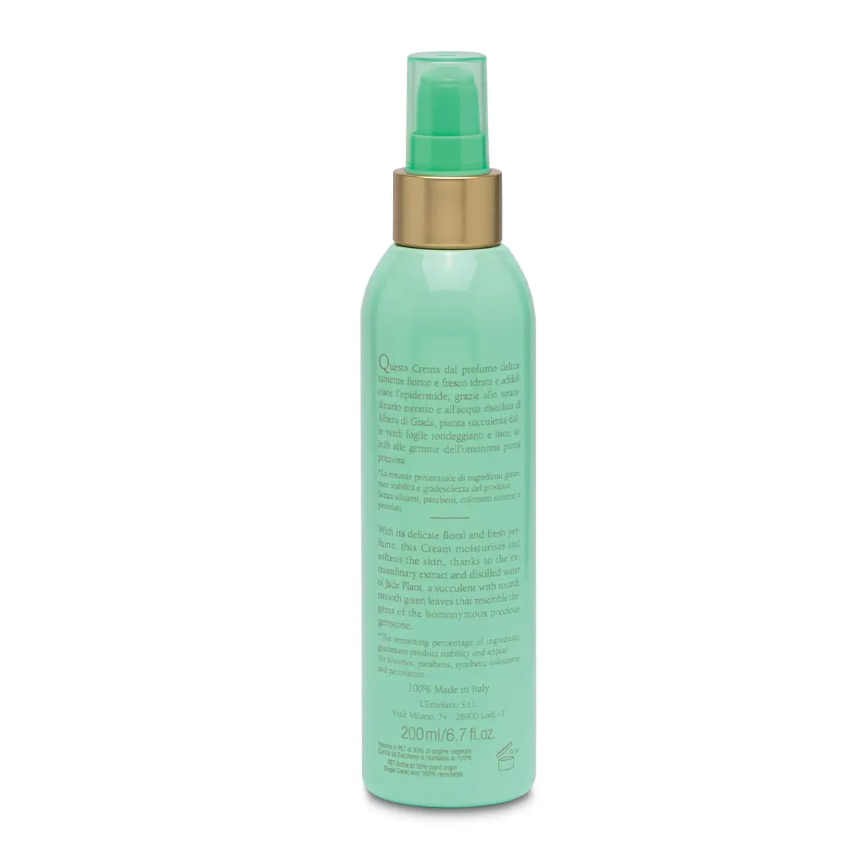 L'Erbolario Jade Plant Fluid Body Cream 6.7 oz | Nourishing, Sensitive Skin Friendly - view 3