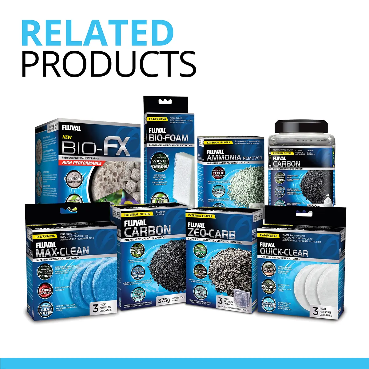 Fluval FX4/FX6 Ammonia Remover Pad 3-Pack | Chemical & Mechanical Filtration for Clear Water - view 7