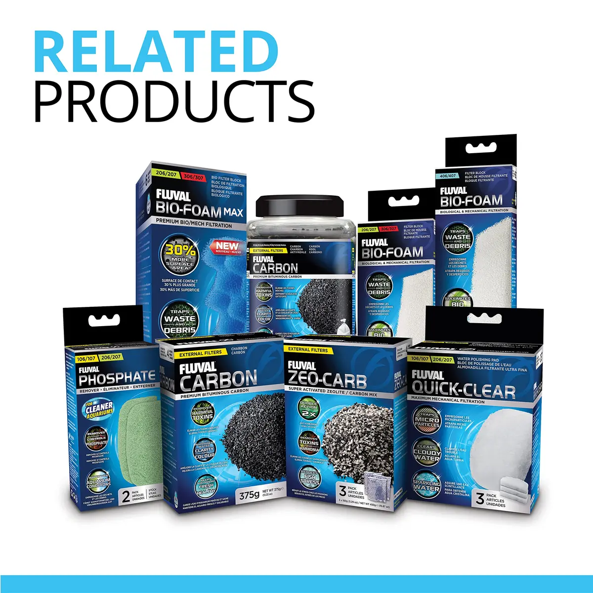 Fluval Ammonia Remover Pad 6-Pack | For Fluval 306/406, 307/407 Canister Filters - view 7