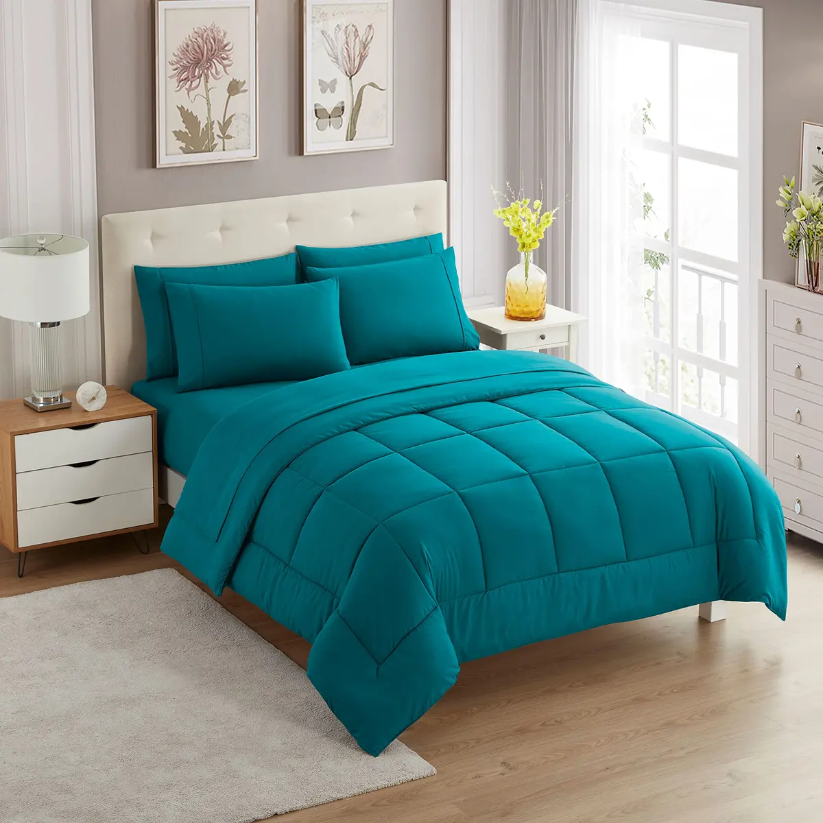 Sweet Home Collection King Size Comforter Set with Sheets | All-Season Breathable Microfiber (70-120 chars) - main product image