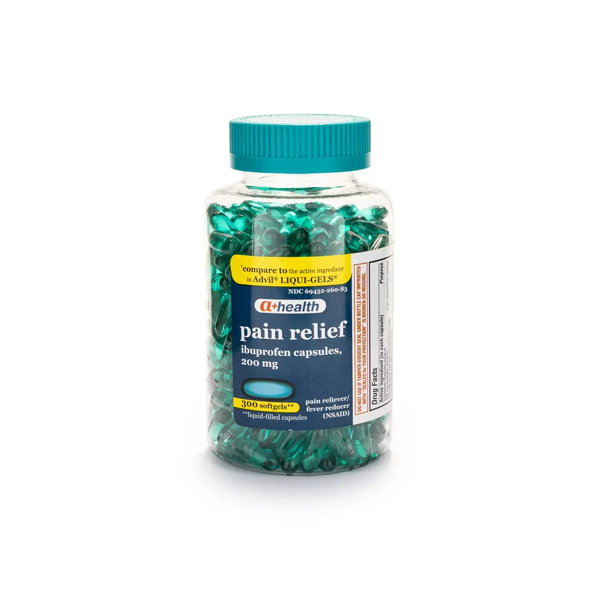 A+Health Ibuprofen 200 Mg Softgels | Pain & Fever Relief 300 Count - main product image