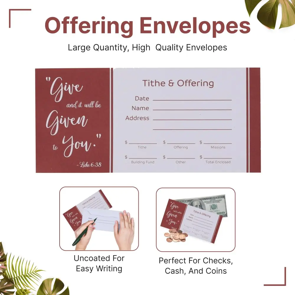 Swanson Christian Products Cash Envelopes 3x6.25 in | Faith-Inspired Tithe & Offering Pack of 100 - view 3