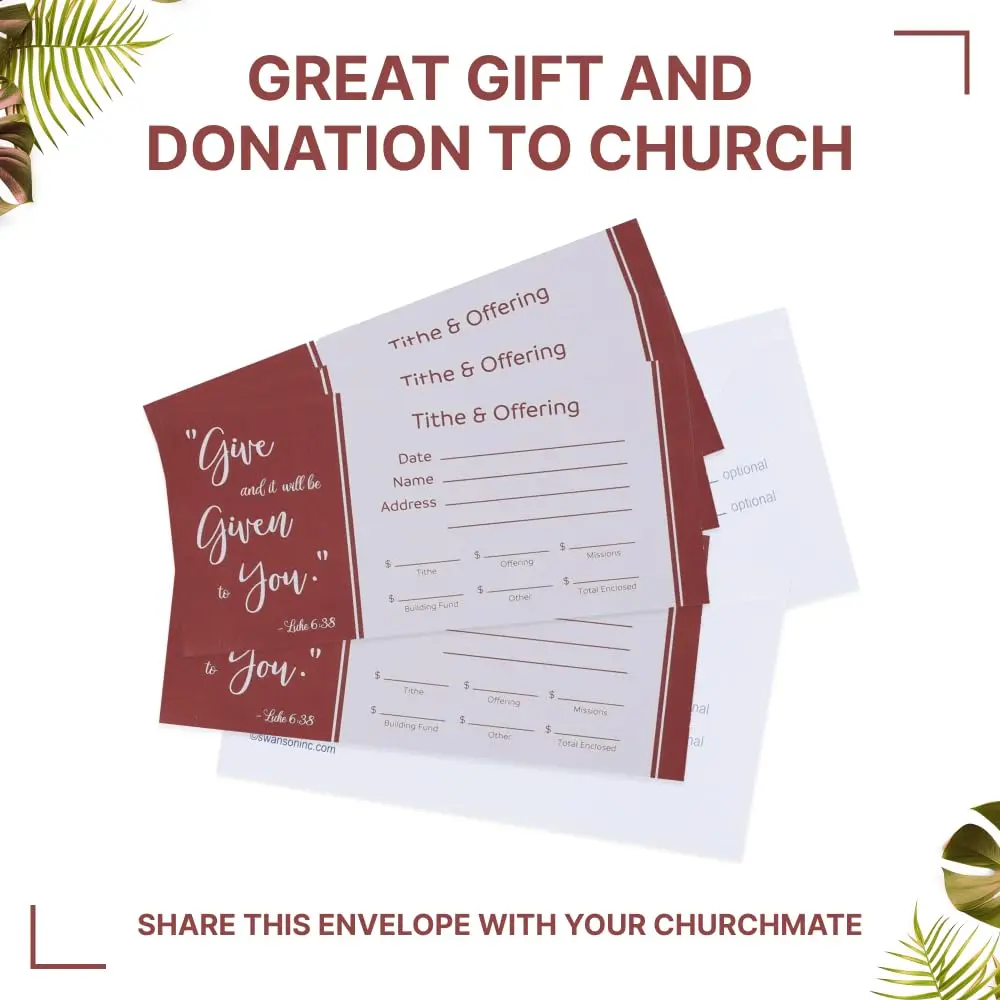 Swanson Christian Products Cash Envelopes 3x6.25 in | Faith-Inspired Tithe & Offering Pack of 100 - view 4