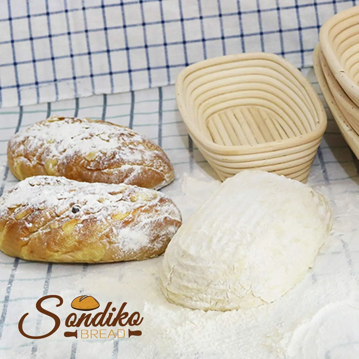 Sondiko Oval Rattan Bread Proofing Basket 24.5cm (9.6") | Handmade for Sourdough Baking - view 6