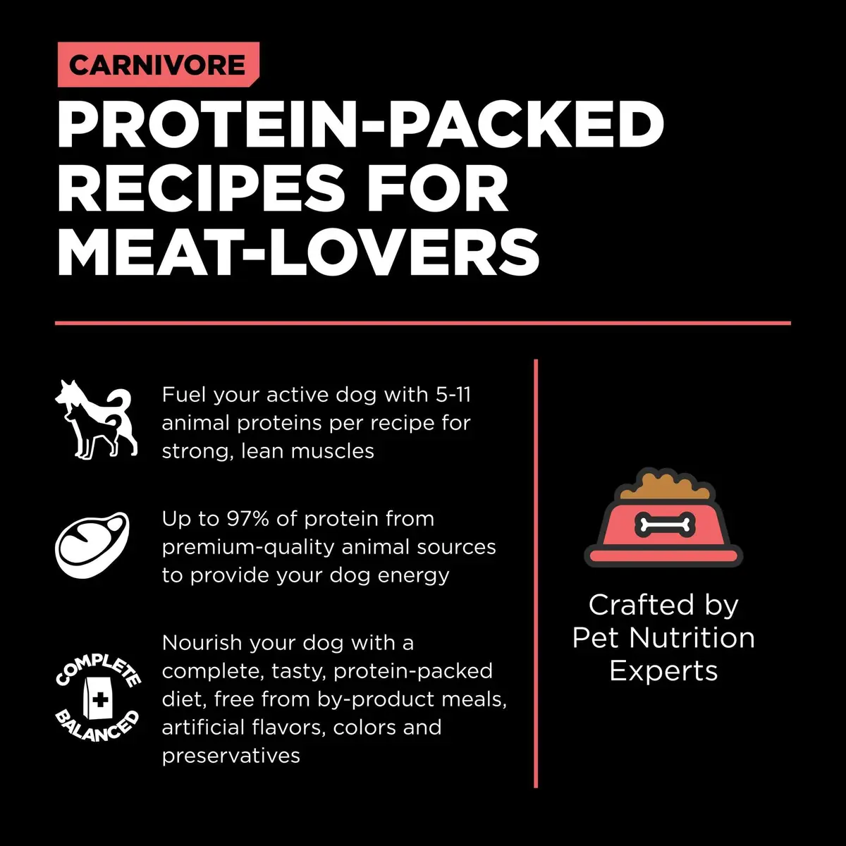 Go! Solutions Carnivore Salmon + Cod Grain-Free Dog Food 22 lb | High-Protein, Real Meat & Fish, Puppy to Senior - view 5