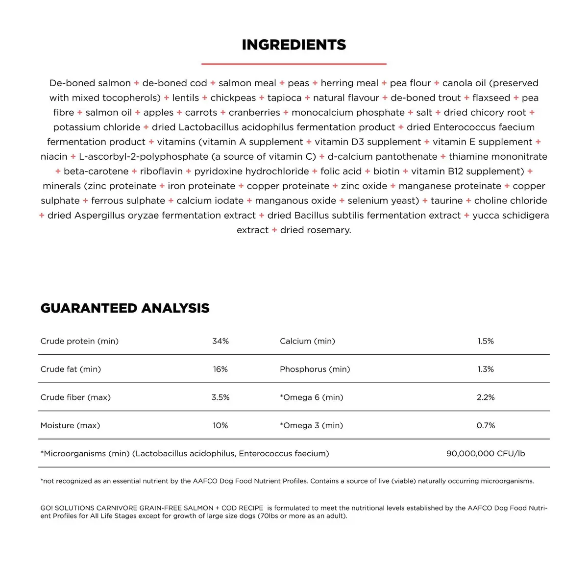 Go! Solutions Carnivore Salmon + Cod Grain-Free Dog Food 22 lb | High-Protein, Real Meat & Fish, Puppy to Senior - view 2