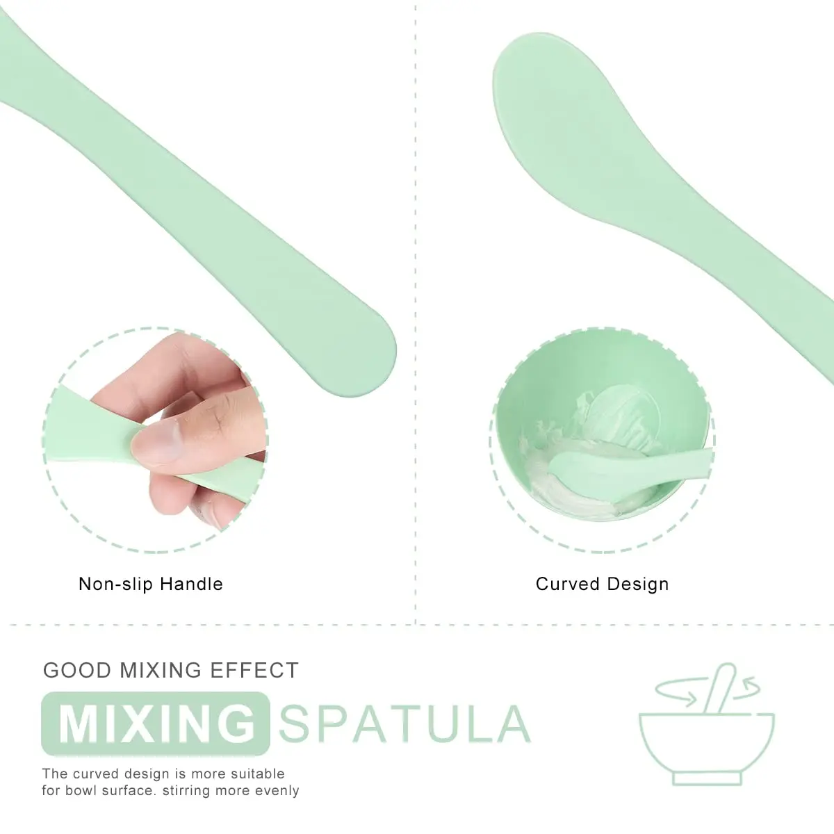 Plazuria Face Mask Mixing Bowl Set, 5 in 1 DIY Kit with Silicone Face Mask Brush & Soft Face Brushes - view 5