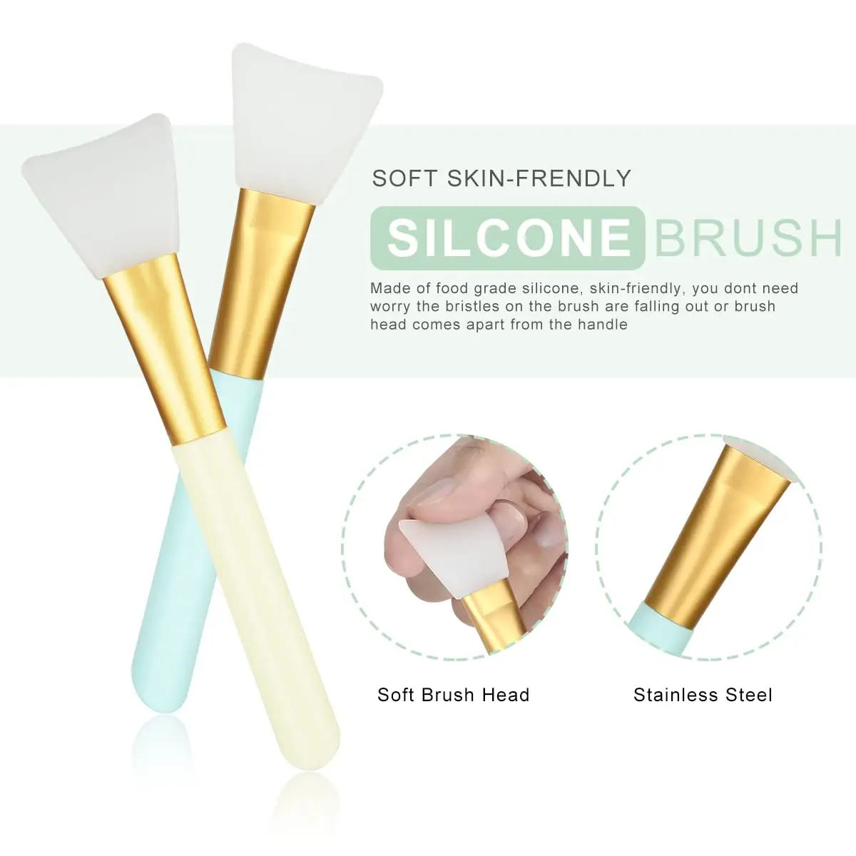 Plazuria Face Mask Mixing Bowl Set, 5 in 1 DIY Kit with Silicone Face Mask Brush & Soft Face Brushes - view 3