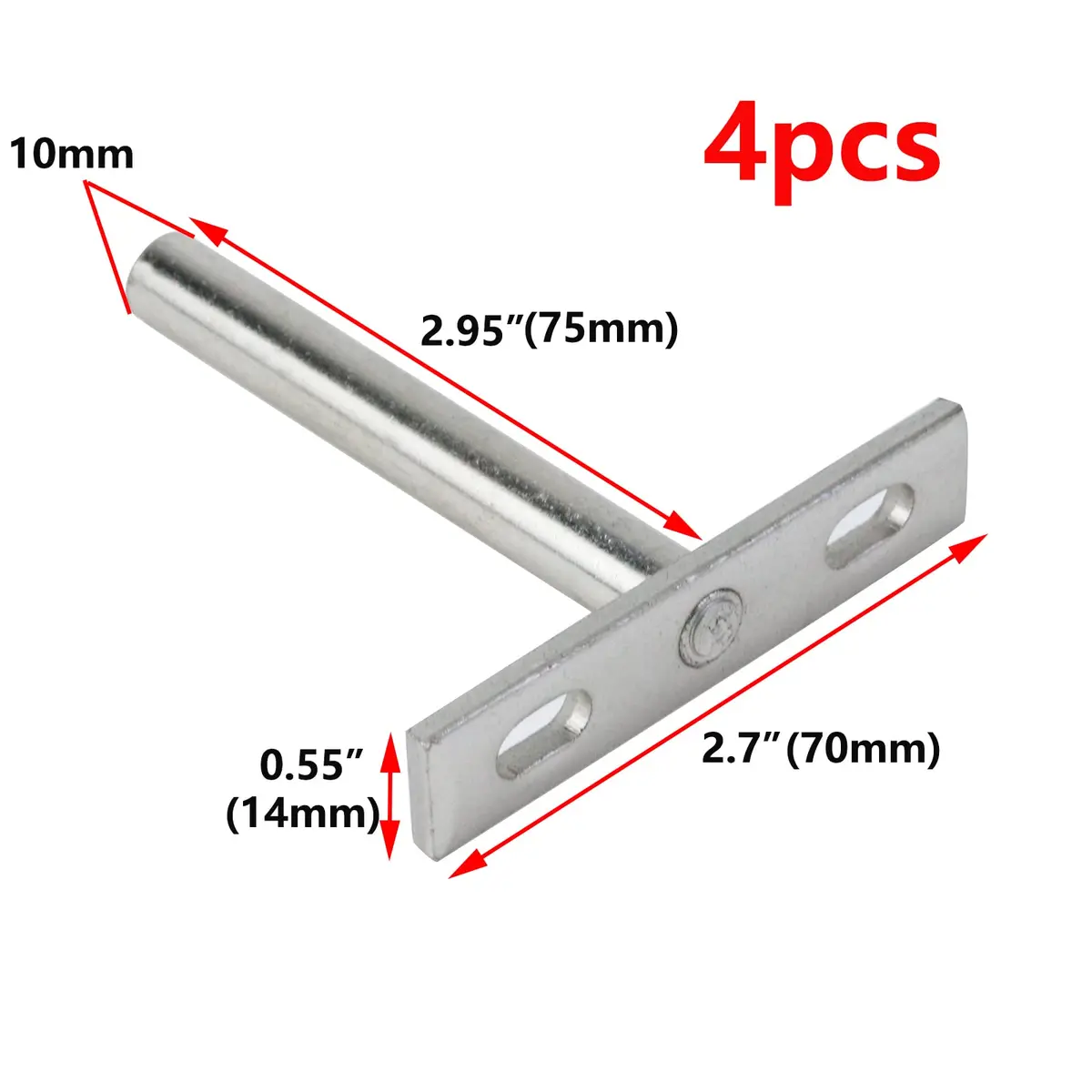 Antrader 3 Inch Floating Shelf Brackets Set of 4 | Heavy Duty Cold Rolled Steel for DIY Projects - view 3
