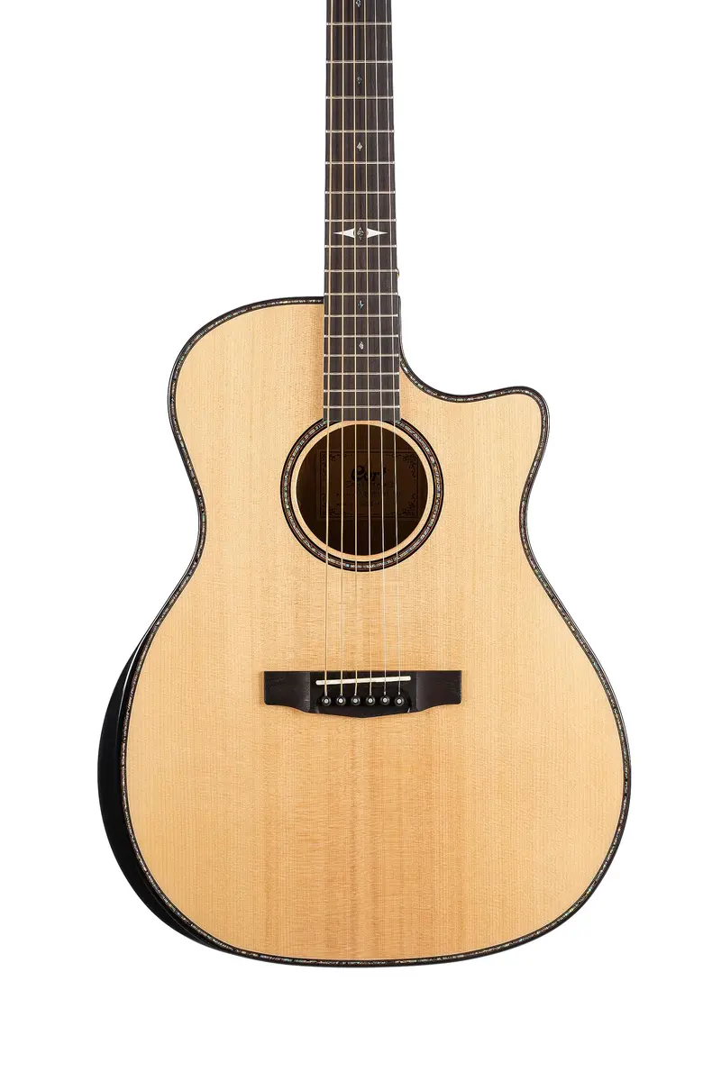 Cort Grand Regal Series Acoustic-Electric Guitar, Natural Glossy | Bevel Cut Grand Auditorium, Full Size, Myrtlewood & Sitka Spruce - view 2