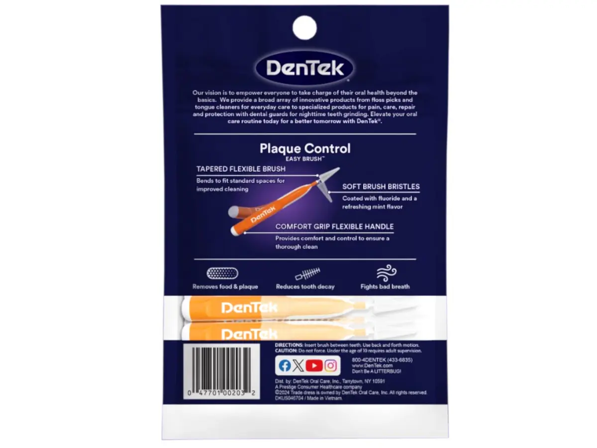 DenTek Easy Brush Cleaners 16 ea | Mint Mouthwash Blast Mint | Brush Cleaner for Makeup & Dental Hygiene - view 2