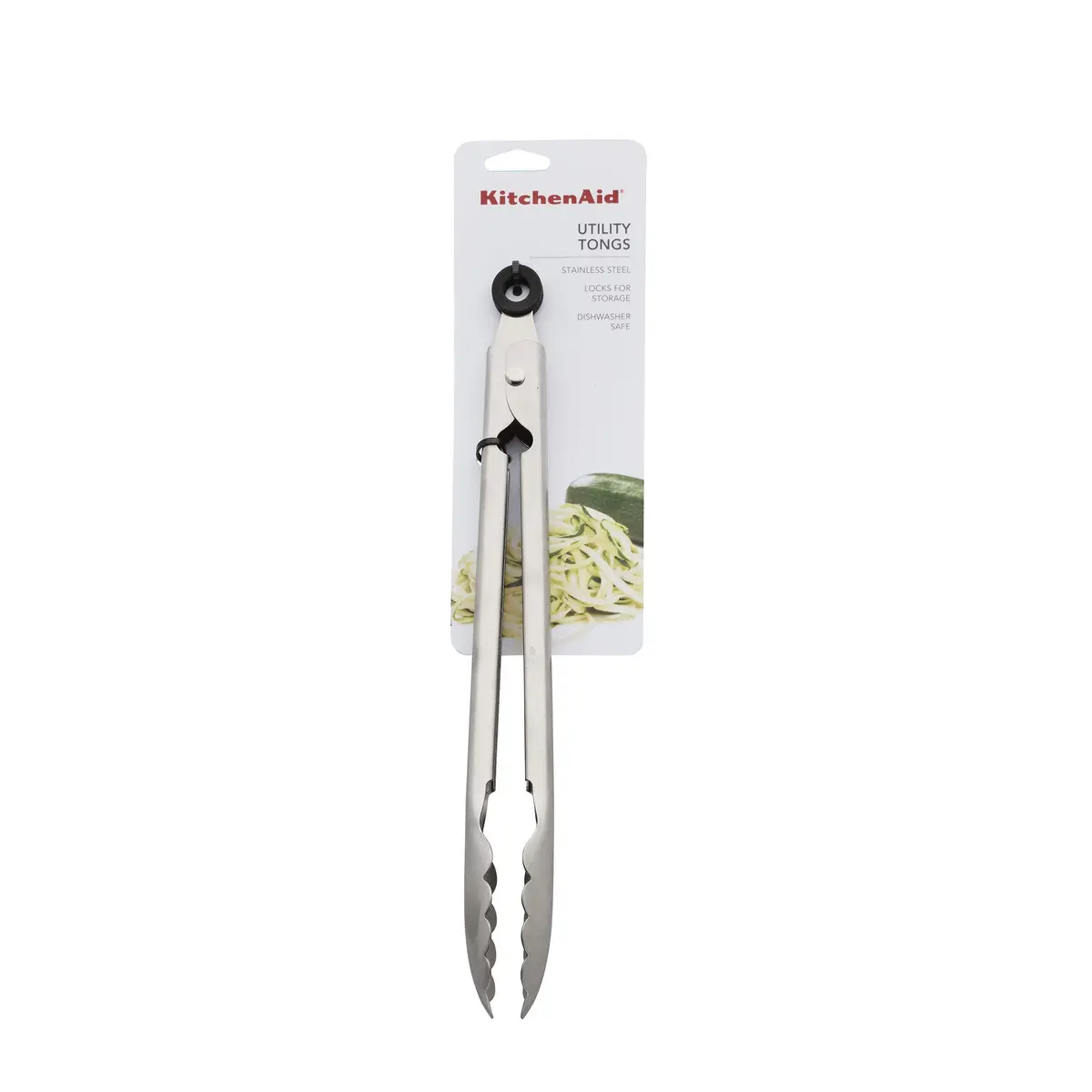 KitchenAid Stainless Steel Utility Tongs 11.6 Inches | Dishwasher Safe & Locking Mechanism - view 4