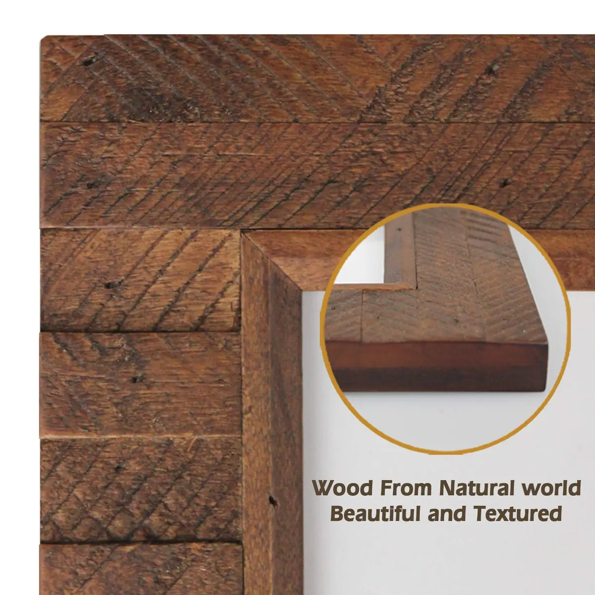 Eosglac 11x14 Picture Frame Rustic Brown | Handmade Wooden Wall & Tabletop Frame - view 2