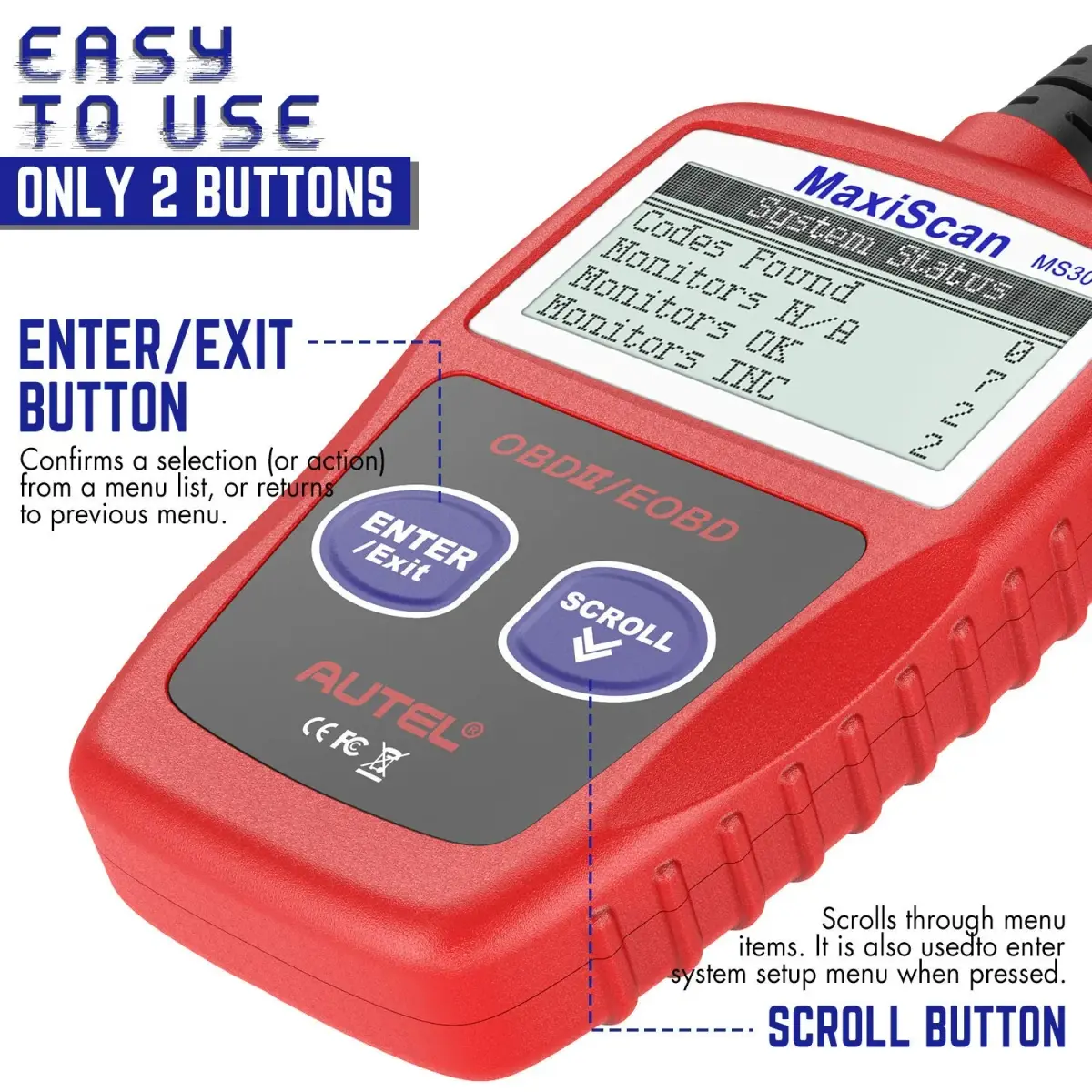 Autel OBD2 Scanner MS309 Universal Car Engine Fault Code Reader | Reads & Clears Codes - view 6