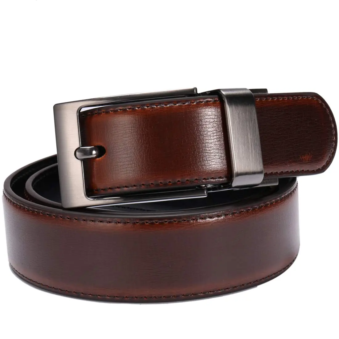 beltox fine Men's Dress Belt Leather Reversible 1.25" Wide | Formal & Casual Dual-Side Belt - view 7