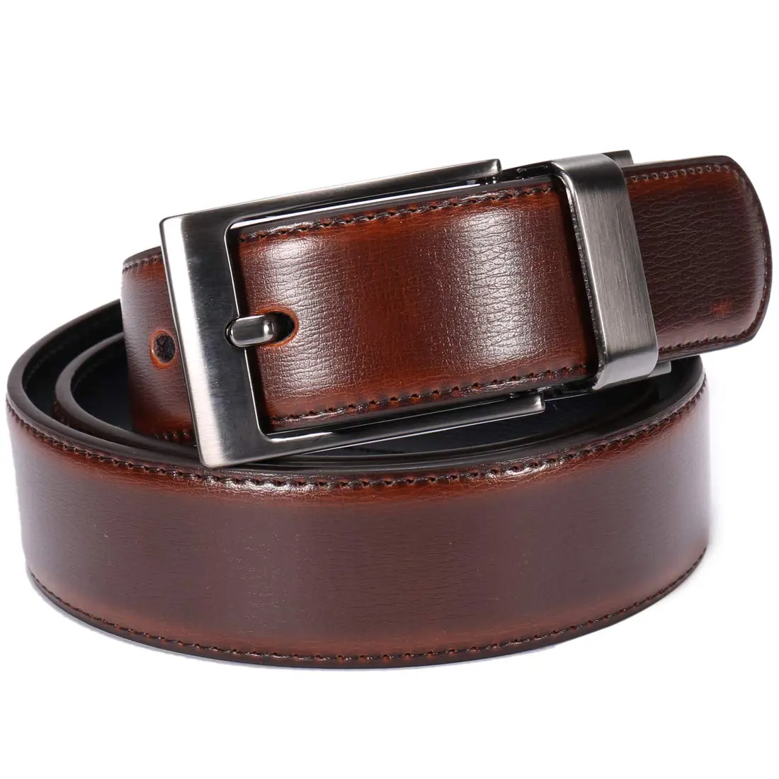 beltox fine Men's Dress Belt Leather Reversible 1.25" Wide | Formal & Casual Dual-Side Belt - view 8