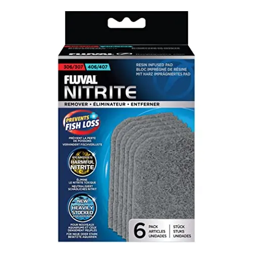 Fluval 307/407 Nitrite Remover Pad 6-Pack | Aquarium Canister Filter Media for Freshwater & Saltwater Tanks - main product image