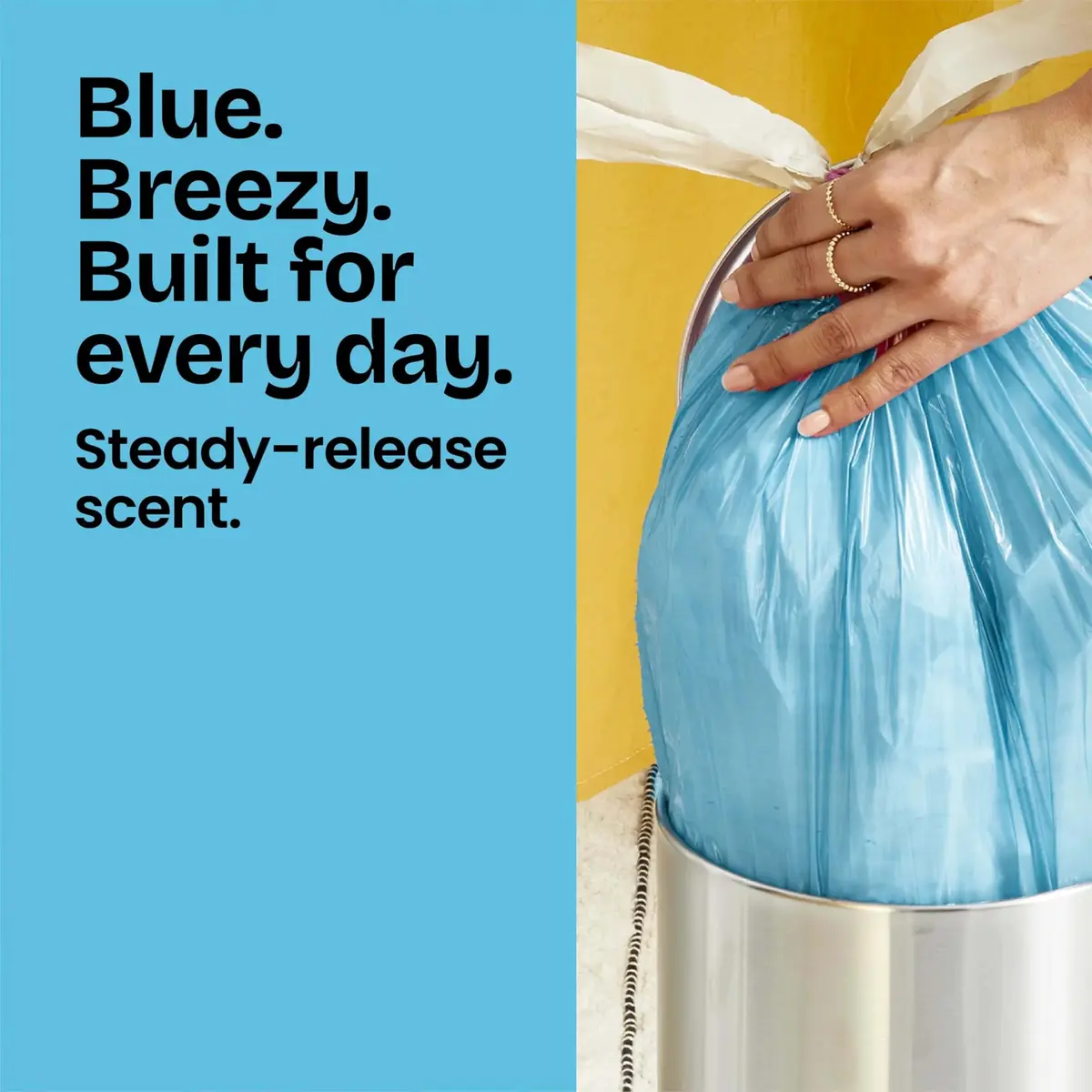 Glad Small Trash Bags 4 Gallon | Odor-Resistant with Febreze Beachside Breeze (70-120 chars) - view 2