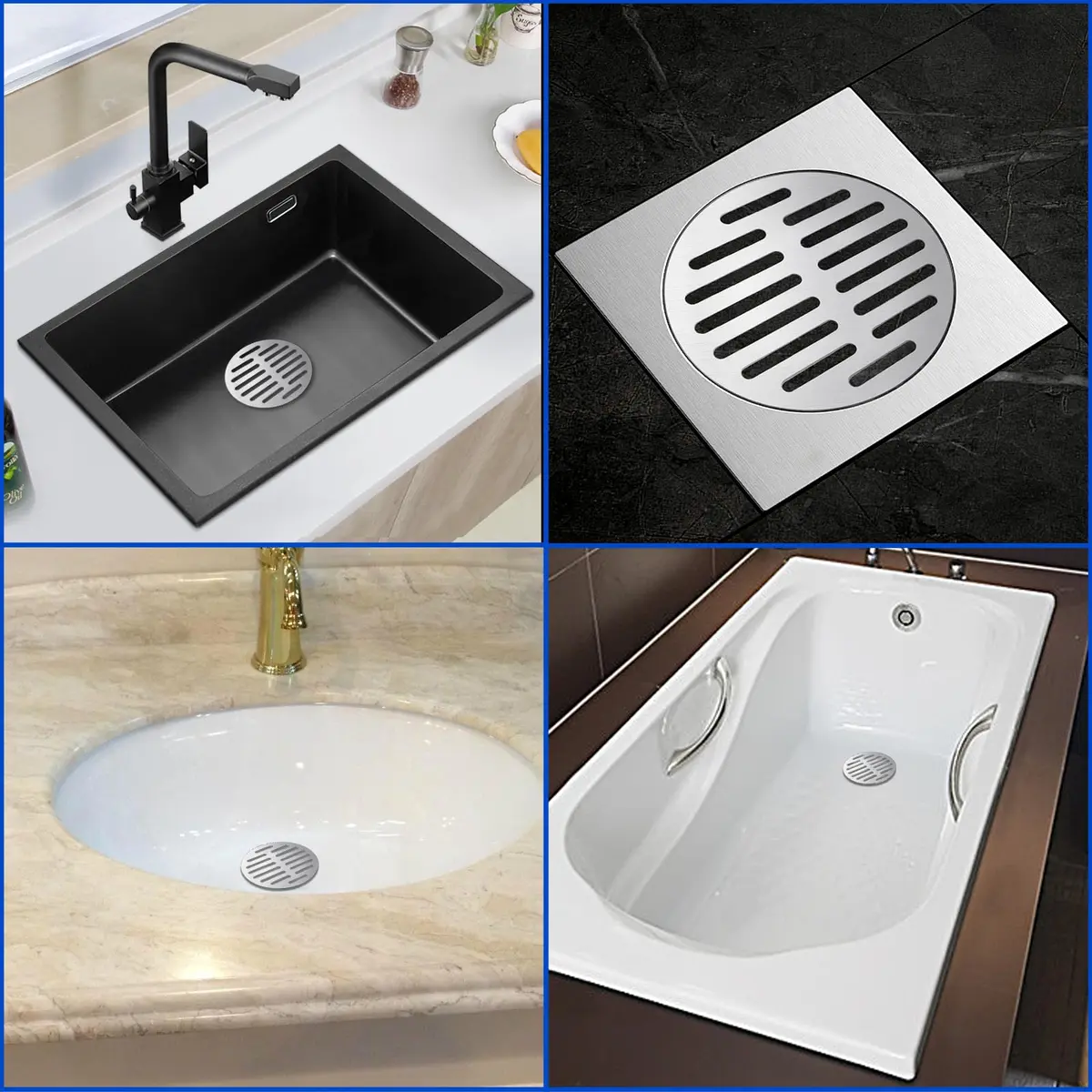 Vonty Round Stainless Steel Floor Drain Cover 6 Inch | Leak-Free Drain Cover with 14 Holes, Silver Tone - view 7
