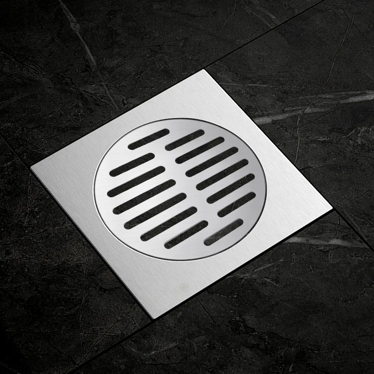 Vonty Round Stainless Steel Floor Drain Cover 6 Inch | Leak-Free Drain Cover with 14 Holes, Silver Tone - view 2