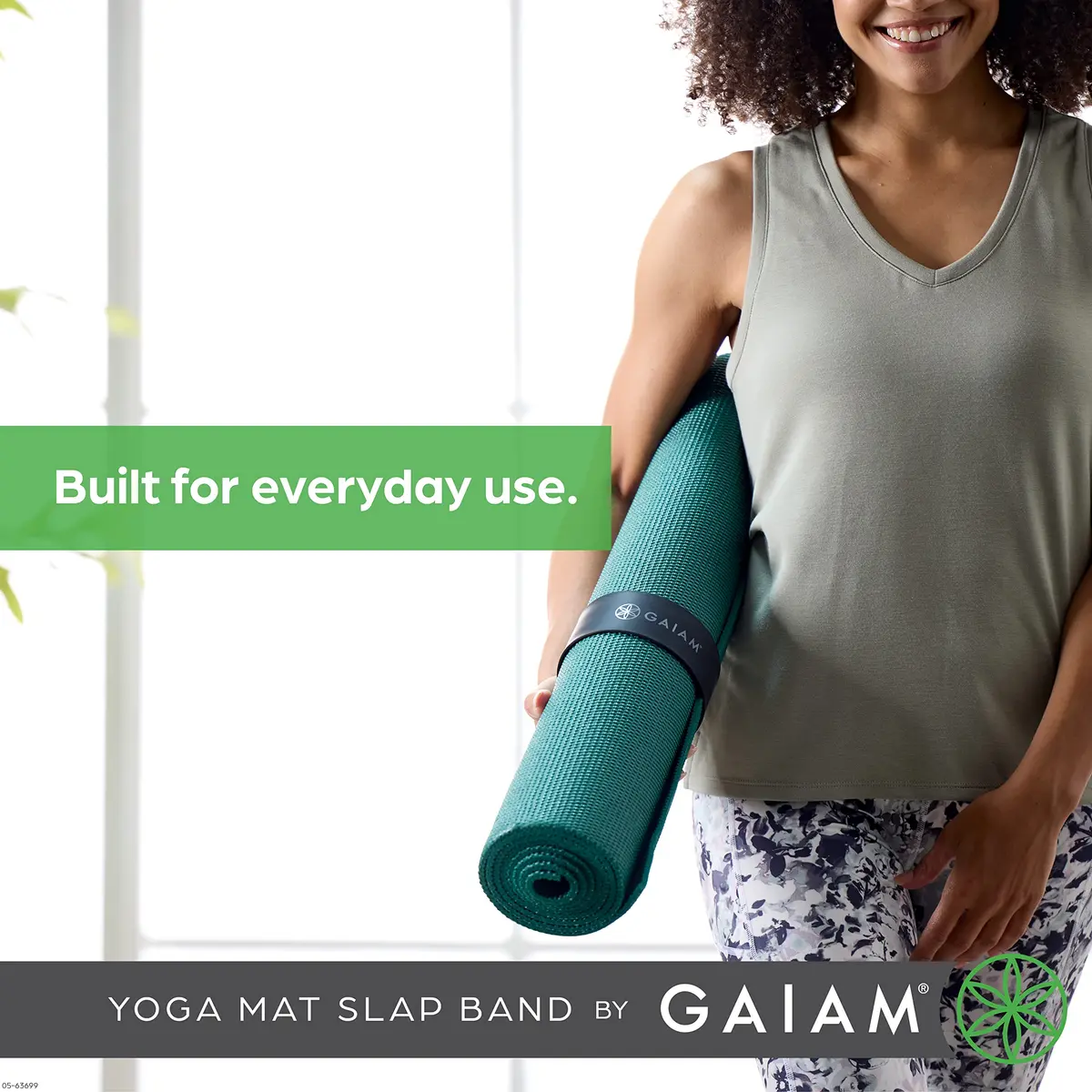 Gaiam Yoga Mat Strap Slap Band, Snap Closure, Fits Most Mats | Secure & Easy to Use - view 5