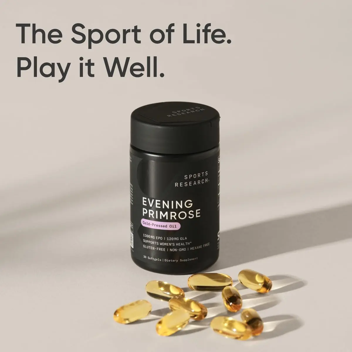 Sports Research Evening Primrose Oil 1300mg | Women’s Health & Skin Support, 30 Softgels - view 7