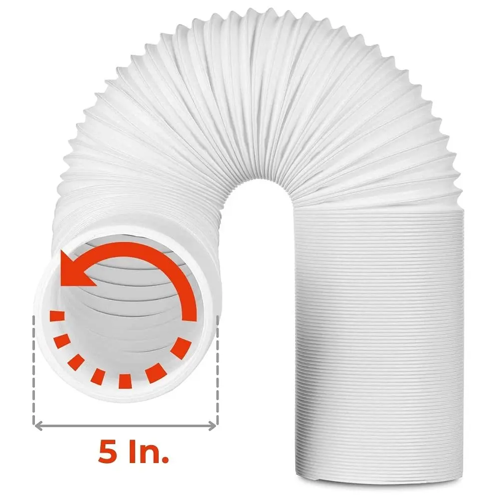 TURBRO Portable Air Conditioner Exhaust Hose, 5" Diameter, 78" Length | Universal, Anti-Clockwise Thread - view 2