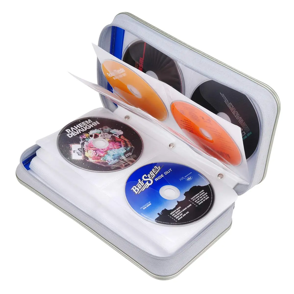 Wismart CD DVD Wallet 96 Capacity | Heavy Duty Hard Shell Disc Organizer (70-120 chars) - view 6