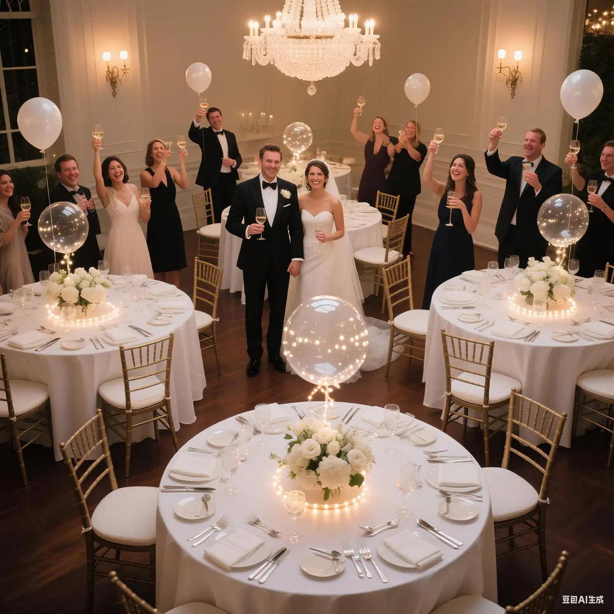 lightsfever 6PCS LED Light Up Bobo Balloons for Wedding Party Decorations | Enchanting White LED Balloons - view 5