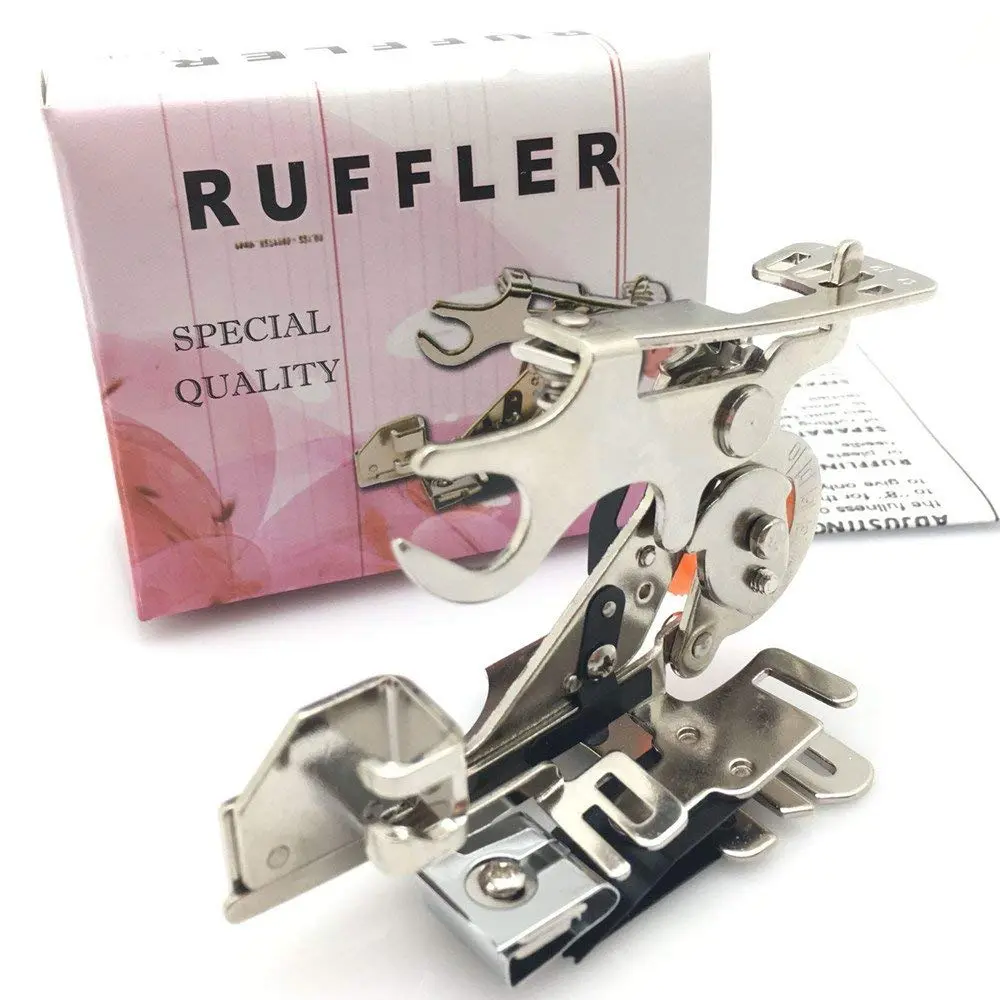 Youngine Ruffler Sewing Machine Presser Foot | Adjustable Pleats & Ruffles Attachment for Low Shank Singer, Brother, Janome, Kenmore - view 8