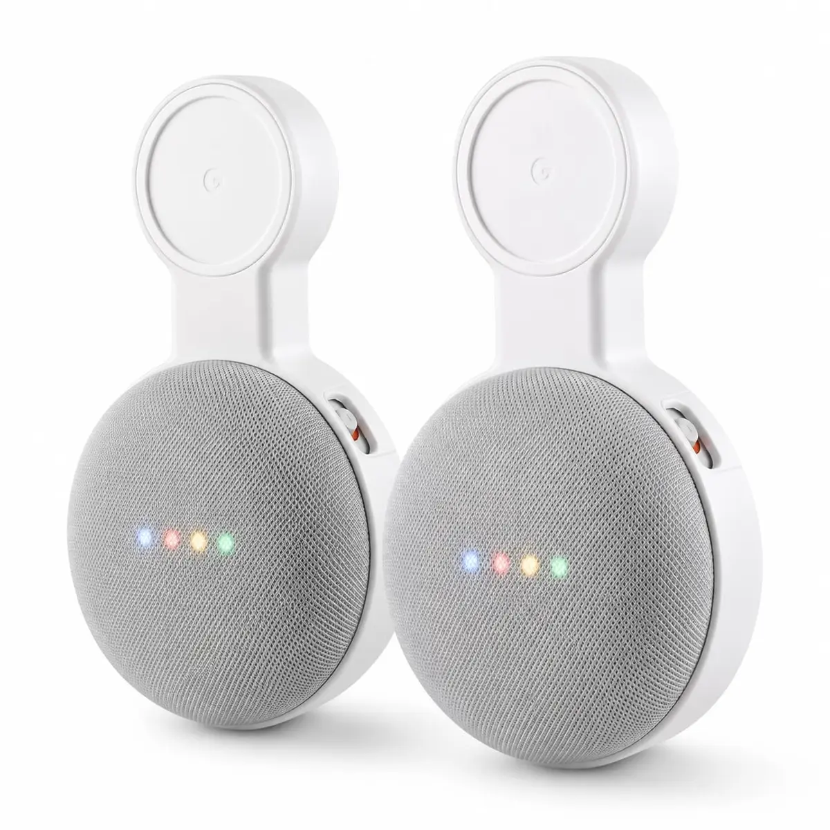 AMORTEK Wall Mount for Google Nest Mini & Home Mini, 2-Pack | Cord Management & Outlet Holder - main product image
