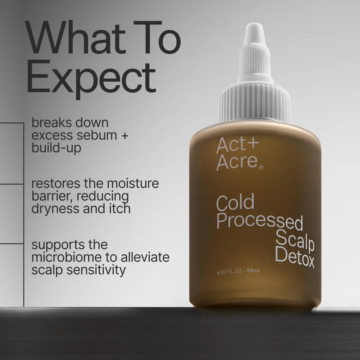 ACT+ ACRE Cold Processed Scalp Detox Oil 3 Fl Oz | Sulfate-Free for Dry & Itchy Scalp, Promotes Thicker Hair - view 2