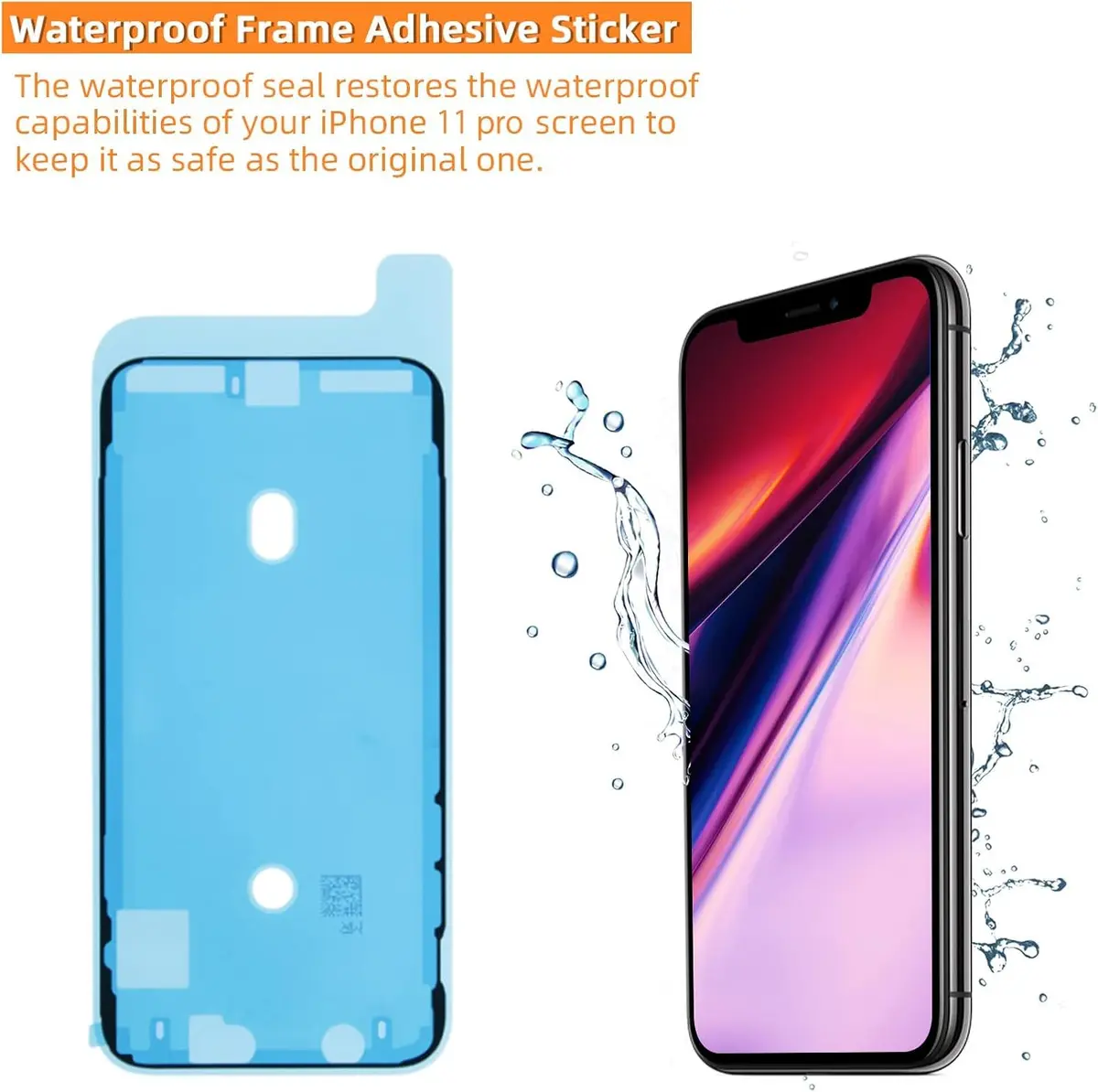 Bsz4uov iPhone 11 Pro Screen Replacement for A2160, A2217, A2215 | 5.8" High-Quality Digitizer & Tempered Glass - view 5