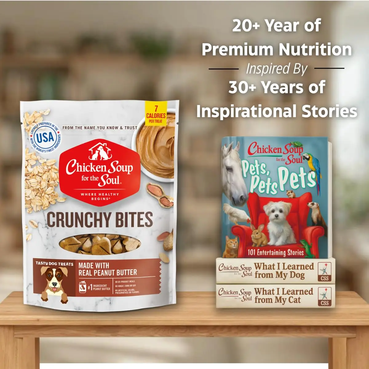 Chicken Soup for the Soul Pet Food - Crunchy Bites Dog Treats - Chicken & Peanut Butter, 340g | Real Ingredients, No Artificial Flavors - view 5