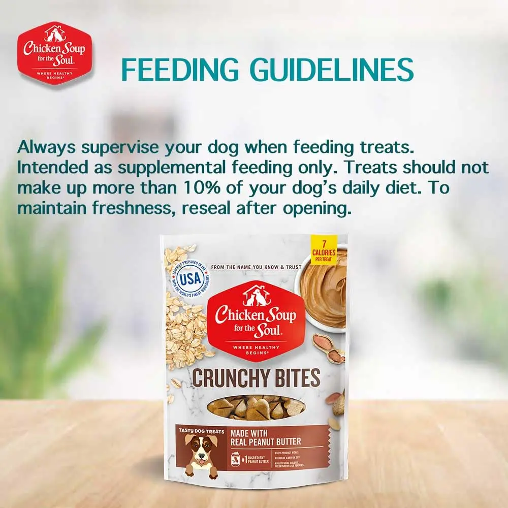 Chicken Soup for the Soul Pet Food - Crunchy Bites Dog Treats - Chicken & Peanut Butter, 340g | Real Ingredients, No Artificial Flavors - view 4