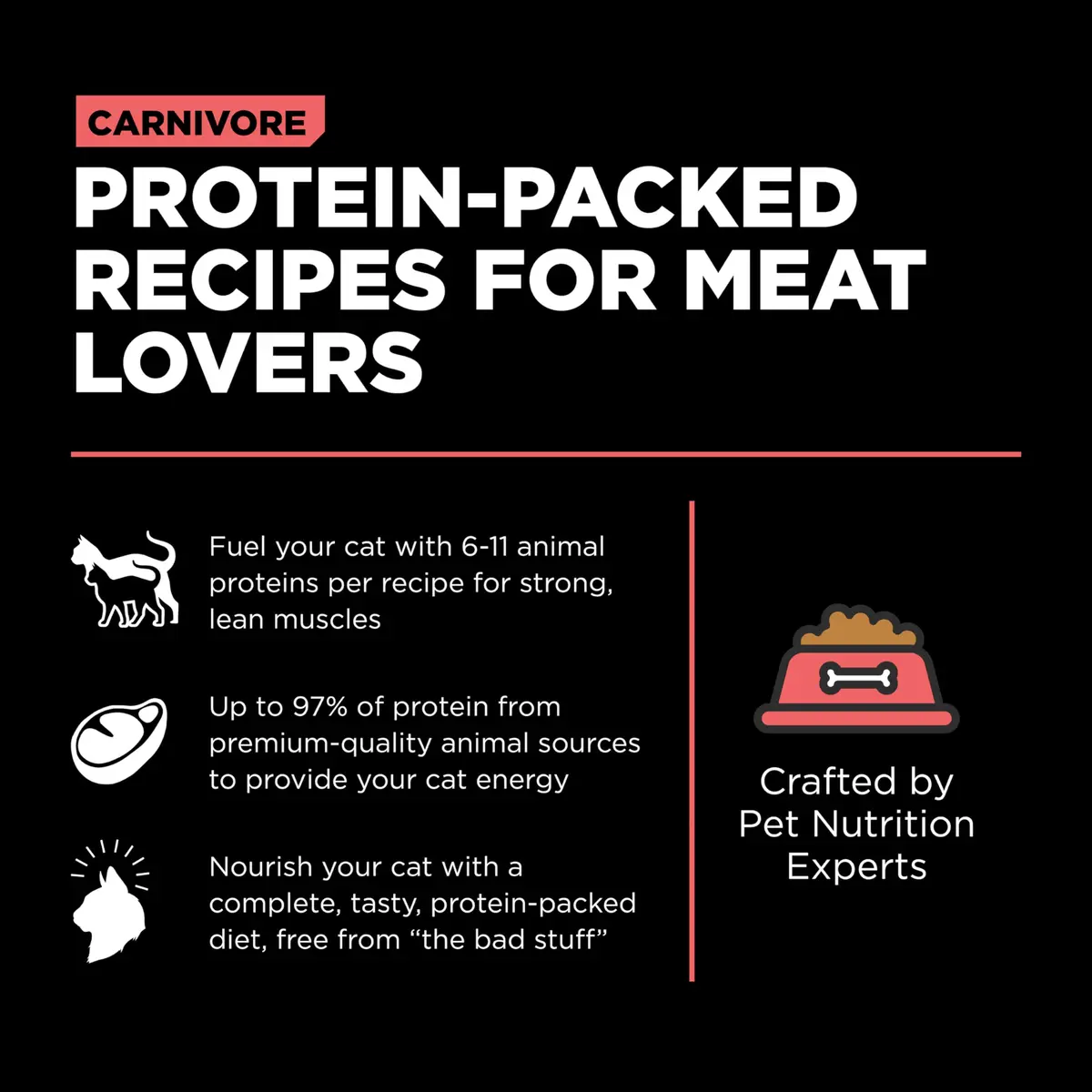 Go! Solutions Carnivore Salmon + Cod Grain-Free Dry Cat Food | High-Protein, Real Meat & Fish, 8 lb Bag - view 2