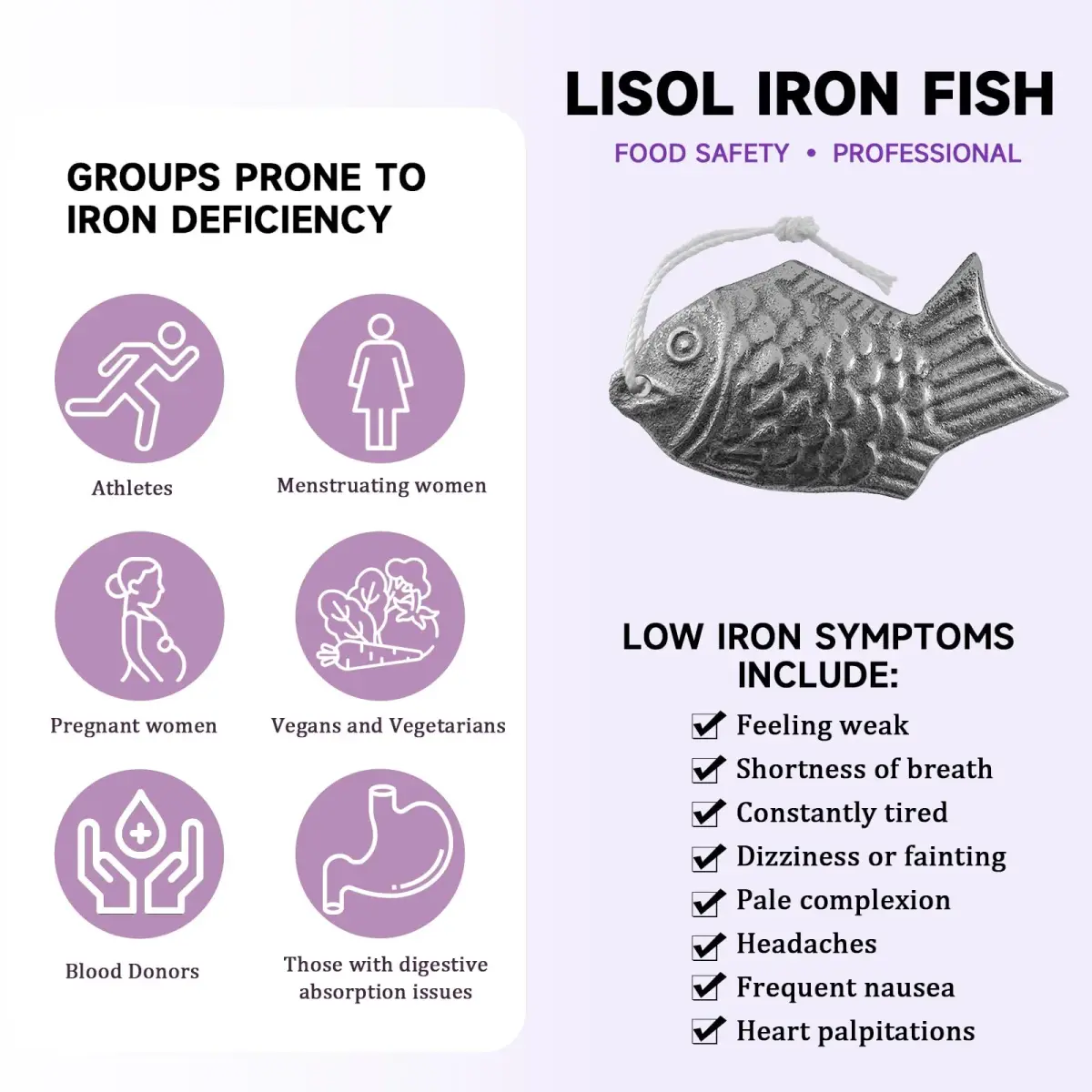 Lisol Iron Fish 2 Pack | Natural Iron Supplement for Cooking & Water - view 3