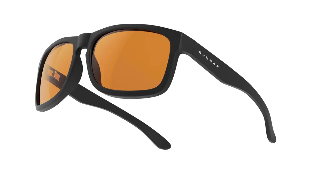 GUNNAR Intercept Onyx Amber Max Gaming Glasses 58mm (2.28in) Lens Width | Blue Light Blocking for Eye Relief - main product image