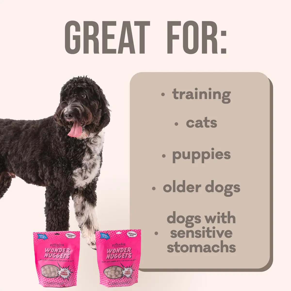 Polkadog Turkey & Cranberry Wonder Nuggets | Soft & Chewy Dog Treats for All Sizes - view 6