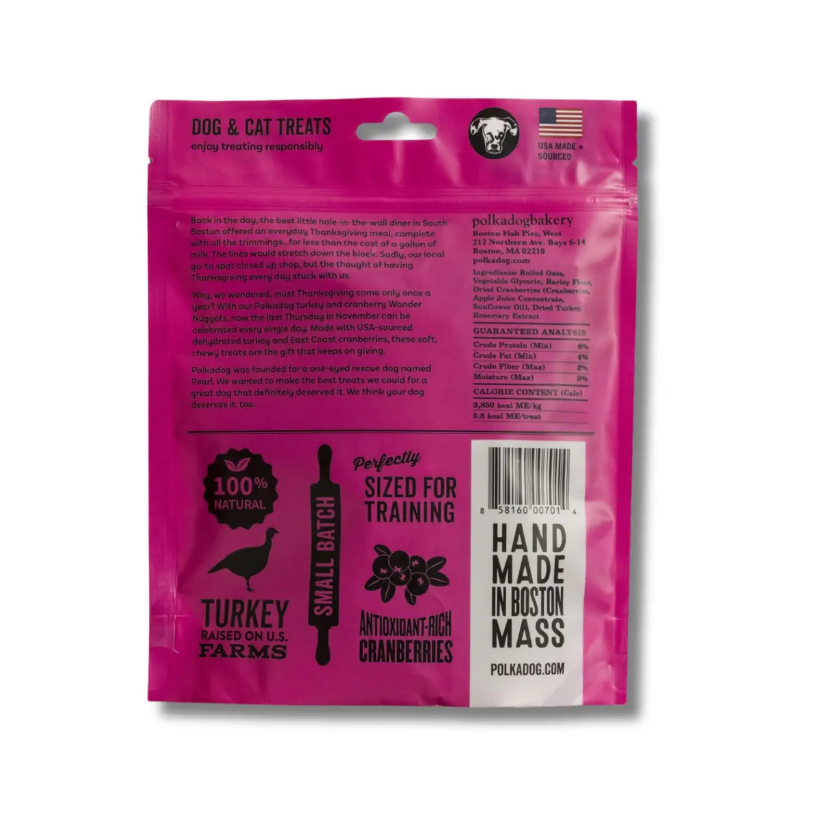 Polkadog Turkey & Cranberry Wonder Nuggets | Soft & Chewy Dog Treats for All Sizes - view 9